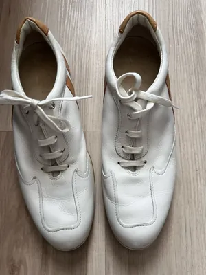 HOGAN Women’s White Leather Sneakers – Size 38.5 Size 8.5 thumbnail 1