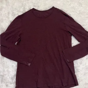 lululemon athletica Maroon Long Sleeve Shirt no size best for small thumbnail 1