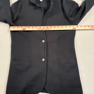 J.Crew Sweater Blazer Womens Small Black‎ Sophie Open Front Knit G9309 Jacket thumbnail 6