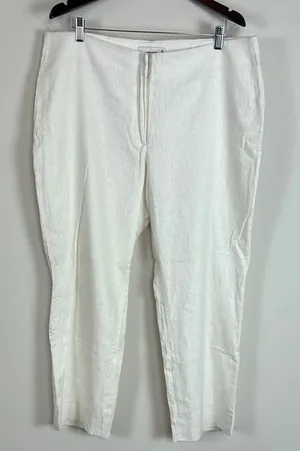 Abercrombie & Fitch Linen‎ Chinos Pants White Size 33 thumbnail 1