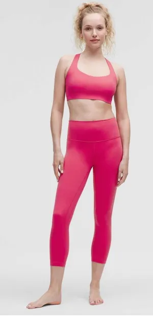 Lululemon Align Double Lined Crop Leggings Raspberry Coulis Size 12 thumbnail 1