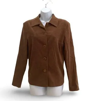 Briggs Vegan Suede Jacket Brown Size M thumbnail 1