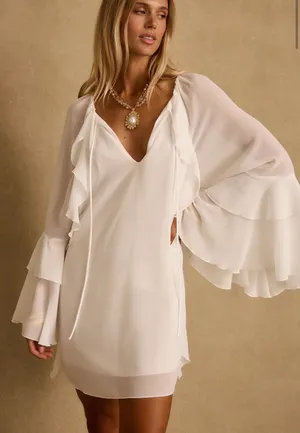 12th Tribe Mini Dress White thumbnail 1