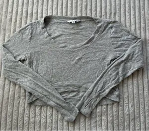 CAbi Heather Gray Long Sleeve Top thumbnail 1