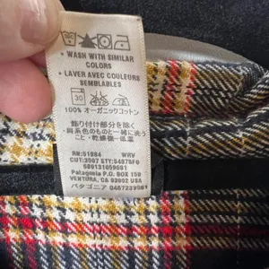 Patagonia Womens Organic Cotton Plaid‎ Flannel Popover Shirt Navy Red Yellow 12 thumbnail 7