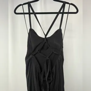 NWT Abercrombie‎ & Fitch Criss Cross Back Midi Dress in Black Size Large thumbnail 5