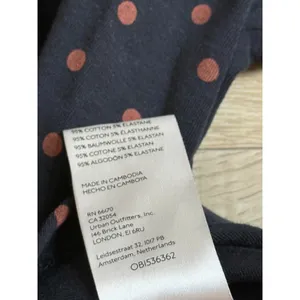 EUC Maeve Anthropologie Printed Ruched Buttondown polkadots collared blouse XL thumbnail 9