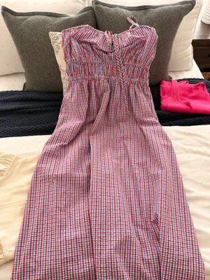 Target Red & Blue Gingham Maxi Dress thumbnail 1