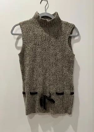 Brown Knit Sweater Vest thumbnail 1