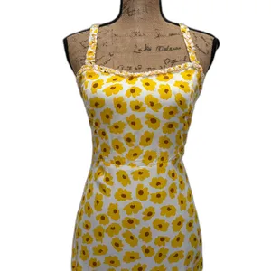 Faithfull the Brand Noemie‎ Midi Dress Yellow Constance Floral Print Size Small thumbnail 2