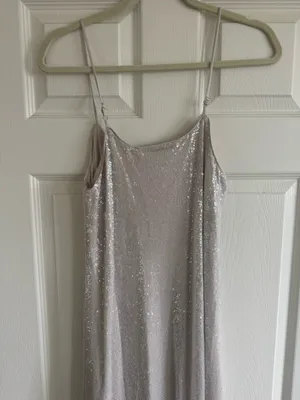 Silver Sequin Dress Size M thumbnail 5