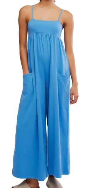 FP Movement by FP Hot Shot Strappy Onesie in Light Cobalt sz L NWT $80R thumbnail 1