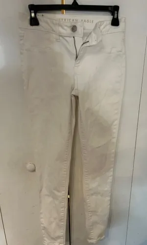 American Eagle Outfitters White Skinny Jeans thumbnail 1