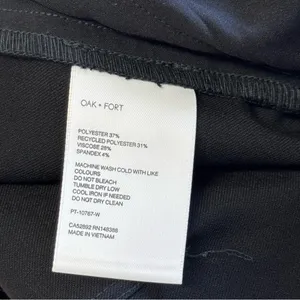 NWT OAK + FORT Women’s Wide Leg Contemporary Minimalist Trouser Pants Black Sz 2 thumbnail 8
