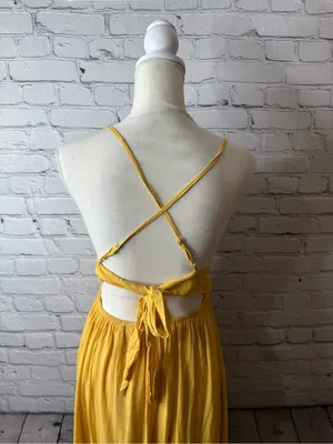 Windsor spring stunner Yellow Crochet Bodice Maxi Dress -medium thumbnail 11