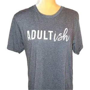 Icecreamnlove brand gray T-shirt with adult ish on front thumbnail 1