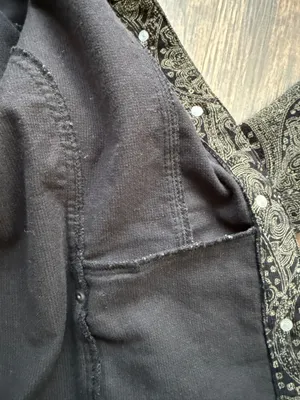 Women’s Hannah Black and Brown Paisley Button Up Retro Corduroy Jacket - Size S thumbnail 10