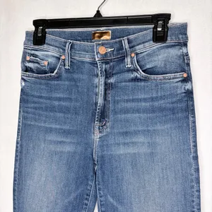 Mother Denim The Insider Crop Step Chew Straight Jeans thumbnail 6