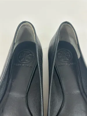 Tory Burch Black and Gold Reva Ballet Flats Size 6.5 M thumbnail 5