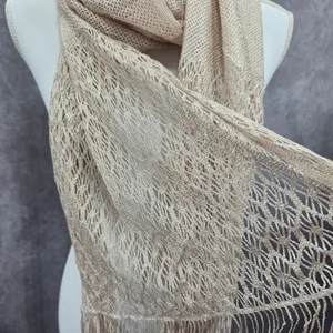 Champagne Sparkle Glitter Long Fairy Fringe Romantic Whimsy Wrap‎ Shawl Scarf OS thumbnail 5