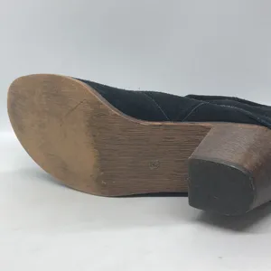Decree Black Suede Leather Slouch Booties 9 thumbnail 6