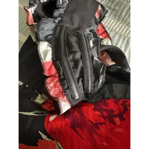New Lulu's Clarrie Black Red Floral Crinkle Satin Ruffled Midi Dress Size Small thumbnail 6