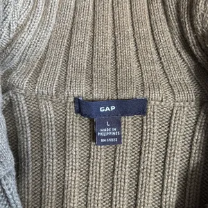 Gap Olive Green Collared Ribbed Zip Up Cardigan Sweater Size L thumbnail 3