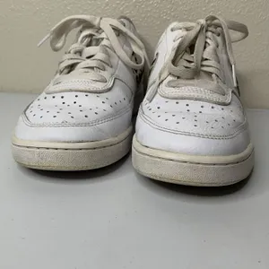 Nike Court Vision Low Womens Sz 9 White Desert Leopard Swoosh Shoes Sneakers thumbnail 3