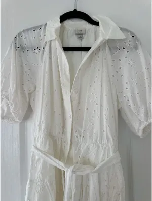 A New Day White Eyelet Mini Dress thumbnail 2