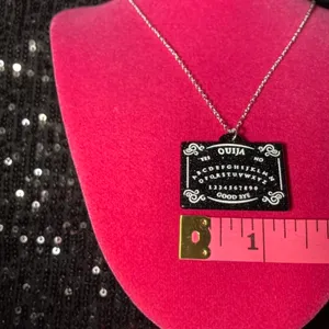Sterling Silver Spooky Season Ouija Board Necklace 925 Planchette Earrings emo thumbnail 9