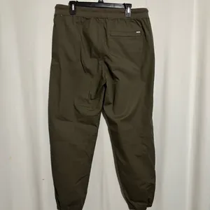 Vuori XL Women Olive Green Ripstop Jogger Pants with organic cotton drawstrings thumbnail 4