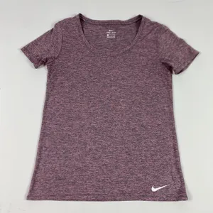 Nike‎ Dri-FIT Shirt Womens Small Pink Purple Heathered Scoop Neck Running Tee thumbnail 1