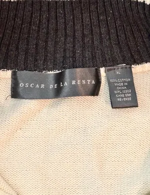Oscar de la Renta Argyle Quater-Zip Sweater thumbnail 6