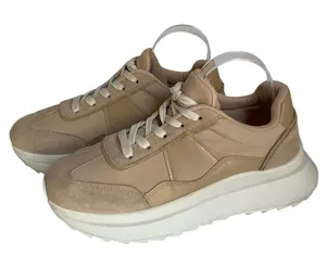 Madden Girl Chunky Platform Sneakers Beige Neutral Colorblock Casual Shoes Sz 10 thumbnail 1