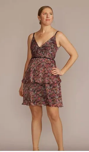 DB Studio Floral V-Neck Sleeveless Dress thumbnail 1