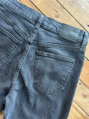 Aritzia Denim Forum Arlo High Rise Straight Jeans Black 27 thumbnail 10