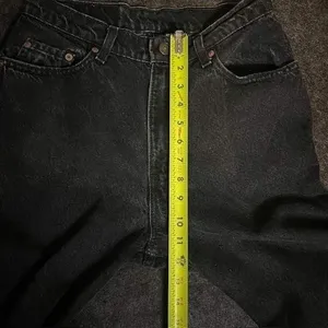 Vintage Levis 512 Slim Fit Tapered Leg Black‎ Acid Wash Jeans 11 M Made in USA thumbnail 7