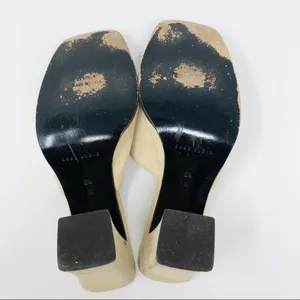 ANNE KLEIN tan suede heel 👡 slides thumbnail 5