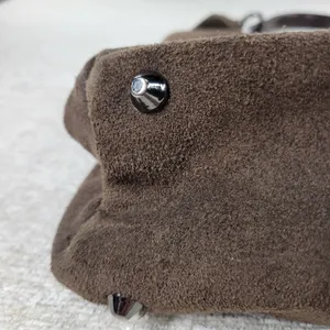 Via Spiga Suede Hobo Bag Brown Studded Rivet Leather Handle Y2K Boho Western thumbnail 5