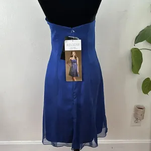 BELSOIE Formal midi dress NWT Blue Size 14 thumbnail 7