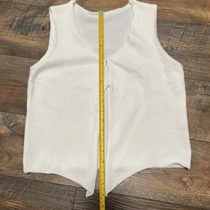 Plain white knit vest Size XS thumbnail 3