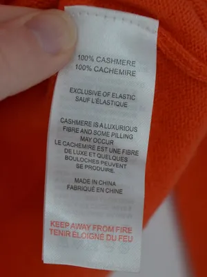 Crush Cashmere 100% Cashmere Crewneck Sweater Orange Sz 1 thumbnail 3