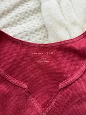 American Eagle Red Long Sleeve Top thumbnail 3