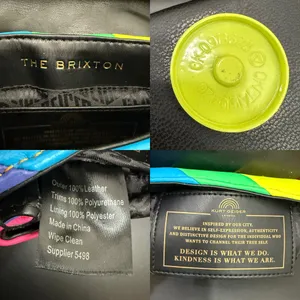 KURT GEIGER Brixton Neon Rainbow Quilt Leather Chain Shoulder Crossbody NO LOCK! thumbnail 13