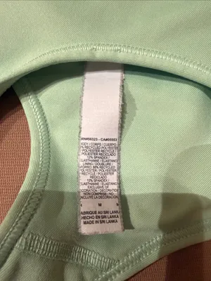 Nike Light Mint Racerback Sports Bra with Black Swoosh thumbnail 2