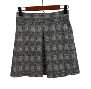 ZARA Y2K Preppy Pleated Plaid High Waist Academia Black White Skirt Size Small thumbnail 1
