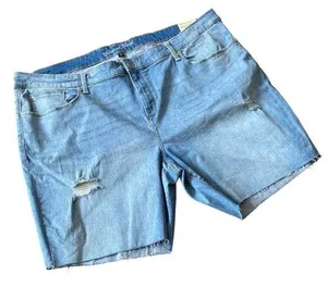 Universal Threads shorts cut off Bermudas NEW light wash stretch 26 w distressed thumbnail 1