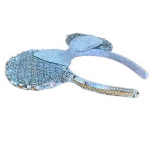Disney Y2K Silver Sequin Minnie Ears thumbnail 6