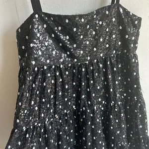ZARA Polka Dot Sequined Babydoll Dress Size XS NWT thumbnail 9