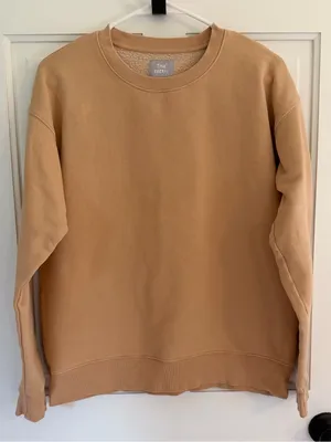 Aritzia TNA CozyAF Crewneck Sweatshirt‎ Tan Beige Medium thumbnail 1